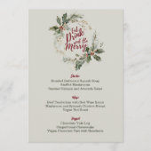 Eet, Drink en wees vrolijk kerstfeest Menu (Voorkant)