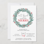 Eet, Drink en wees vrolijk kerstfeest Potluck Feestdagenkaart (Voorkant)