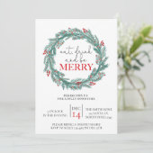 Eet, Drink en wees vrolijk kerstfeest Potluck Feestdagenkaart (Staand voorkant)