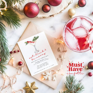 Eet, Drink en wees vrolijk kerstfeest Potluck Feestdagenkaart