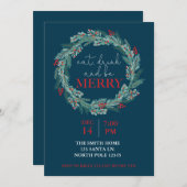 Eet, Drink en wees vrolijk kerstfeest Potluck I Kaart (Voorkant / Achterkant)