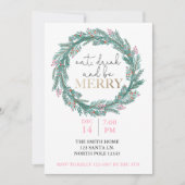 Eet, Drink en wees vrolijk kerstfeest Potluck I Kaart (Voorkant)