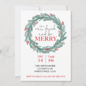 Eet, Drink en wees vrolijk kerstfeest Potluck I Kaart (Voorkant)