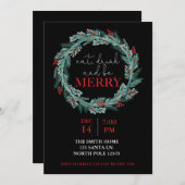 Eet, Drink en wees vrolijk kerstfeest Potluck I Kaart (Voorkant / Achterkant)