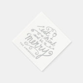 Eet Drink en wees vrolijk kerstfeest Servet (Hoek)