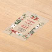 Eet, drink en wees vrolijk kerstfeest uitnodiging (Laagn)