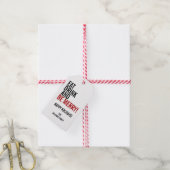 Eet Drink en wees vrolijk kerstfeestmaal Label Cadeaulabel (Met Touw)