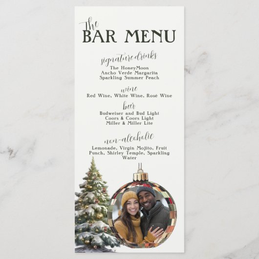 Eet, Drink en wees vrolijk kersthuwelijk Menu (Achterkant)