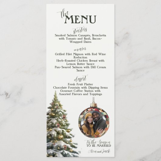Eet, Drink en wees vrolijk kersthuwelijk Menu (Voorkant)
