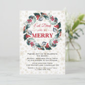 Eet, drink en wees vrolijk Kerstkrans vrachtwagen  Kaart