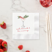 Eet, drink, en wees vrolijk Kerstmis Servet (Insitu)