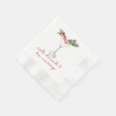 Eet, drink, en wees vrolijk Kerstmis Servet (Hoek)