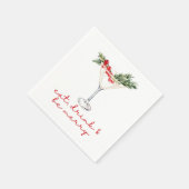 Eet, drink, en wees vrolijk Kerstmis Servet (Hoek)