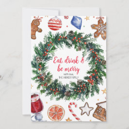 Eet, Drink en wees vrolijk kerstvakantie Kaart