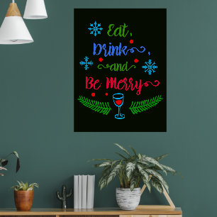 Eet, drink en wees vrolijk, kerstvakantie, ZSSPG Poster