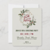 Eet, drink en wees vrolijk krans Kerstfeest Kaart (Voorkant)