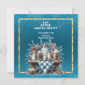 Eet DRINK en wees vrolijk met kerst Kaart (Voorkant)