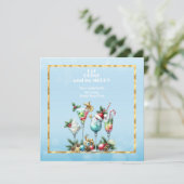 Eet DRINK en wees vrolijk met kerst Kaart (Staand voorkant)