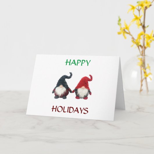 **EET, DRINK EN WEES VROLIJK** MOOIE GNOME KAART (Gele Bloem)