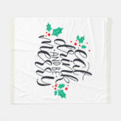 Eet Drink en wees vrolijk ontwerp Fleece Deken (Voorkant (Horizontaal))