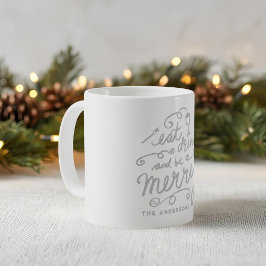 Eet, drink en wees vrolijk Persoonlijke Kerstmis Koffiemok