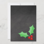 Eet, Drink en wees vrolijk schoolbord kerstfeest Kaart (Achterkant)