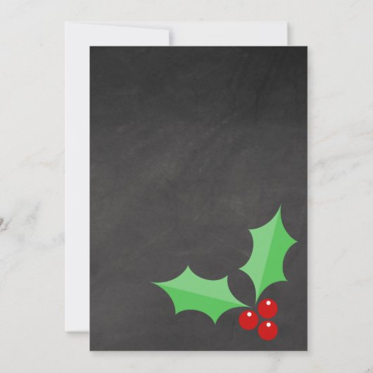 Eet, Drink en wees vrolijk schoolbord kerstfeest Kaart (Achterkant)