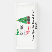 Eet, drink en wees vrolijk spandoek (Verticaal)