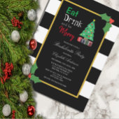 Eet, drink en wees vrolijk vrijgezellen uitnodigin kaart