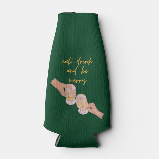 Eet, Drink en wees Vrolijk, Vrolijk, Kerstmis, Ret Flesjeskoeler (Voorkant)