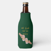 Eet, Drink en wees Vrolijk, Vrolijk, Kerstmis, Ret Flesjeskoeler (Fles Voorkant)