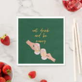 Eet, Drink en wees Vrolijk, Vrolijk, Kerstmis, Ret Servet (Insitu)