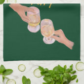 Eet, Drink en wees Vrolijk, Vrolijk, Kerstmis, Ret Theedoek (Gevouwen)