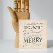 Eet Drink en wees zeer vriendelijk Jubileum Kaart