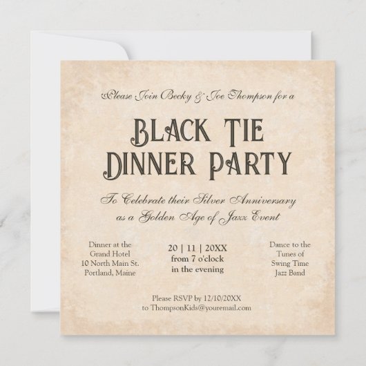 Eet Drink en wees zeer vriendelijk Jubileum Kaart (Achterkant)