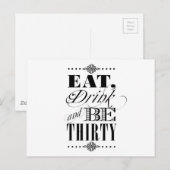 Eet Drink en word dertig Briefkaart (Voorkant / Achterkant)