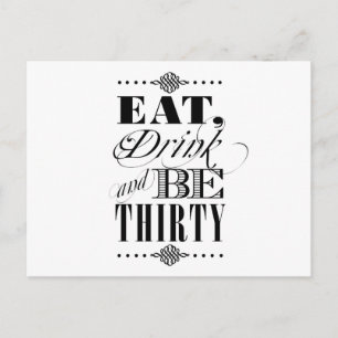 Eet Drink en word dertig Briefkaart