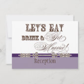 Eet, Drink en word getrouwd Formele Ontvangst Uitn Kaart (Voorkant)
