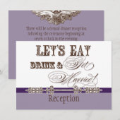 Eet, Drink en word getrouwd Formele uitnodiging on (Voorkant / Achterkant)