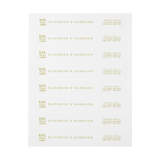 Eet, Drink en word getrouwd Goud (Vel)