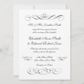 Eet Drink en word getrouwd Zwart en Wit Kaart (Achterkant)