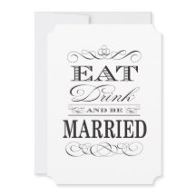 Eet Drink en word getrouwd Zwart en Wit