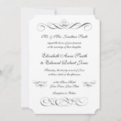 Eet Drink en word getrouwd Zwart en Wit Kaart (Achterkant)