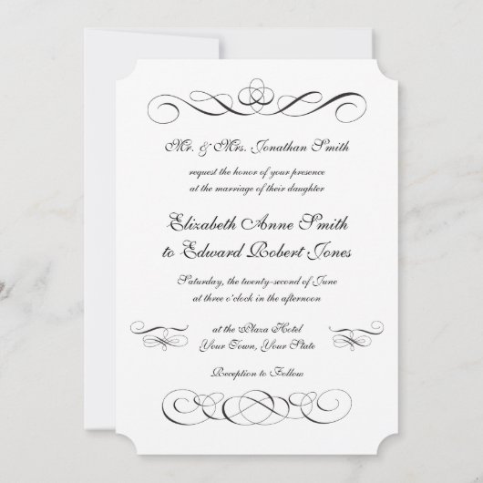 Eet Drink en word getrouwd Zwart en Wit Kaart (Achterkant)