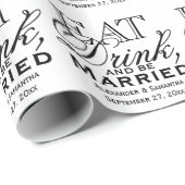 Eet, Drink en word huwelijkshuwelijk Cadeaupapier (Rol Hoek)
