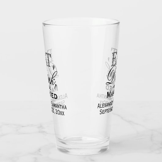 Eet, Drink en word huwelijkshuwelijk Glas (Links)