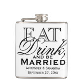 Eet, Drink en word huwelijkshuwelijk Heupfles (Voorkant)