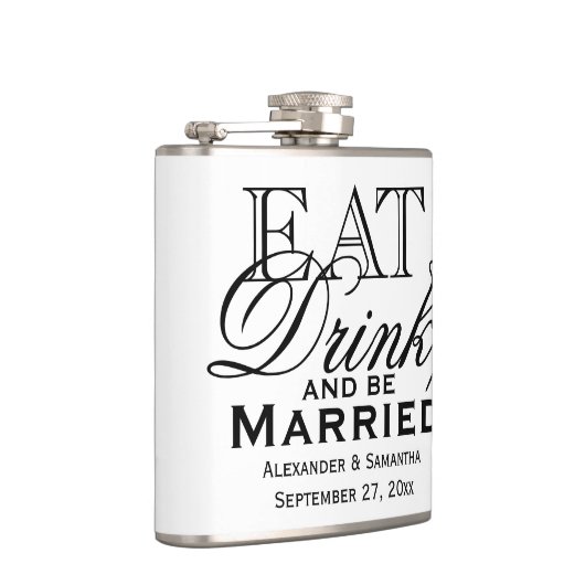 Eet, Drink en word huwelijkshuwelijk Heupfles (Rechts)