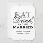 Eet, Drink en word huwelijkshuwelijk Kaart (Voorkant)