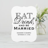 Eet, Drink en word huwelijkshuwelijk Kaart (Staand voorkant)